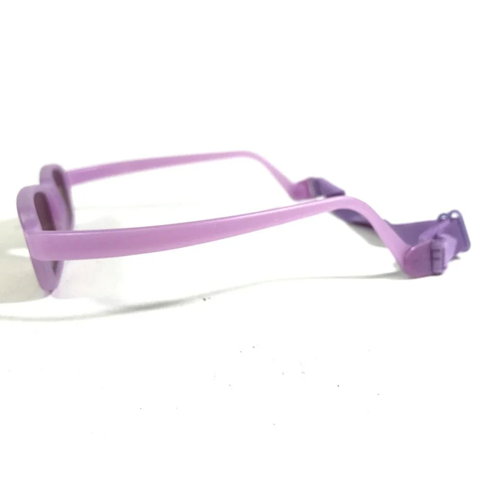 Miraflex Sunglasses NEW BABY 2 Purple Rectangular Frames with Brown Lenses 42-14